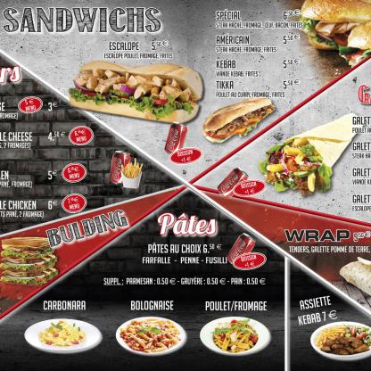 Verso dépliant burger